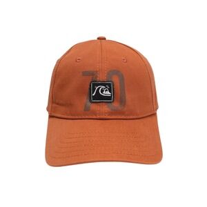 Quiksilver Edition Hat Mens OSFA Burnt Orange Patch Logo 70 Graphic Strapback